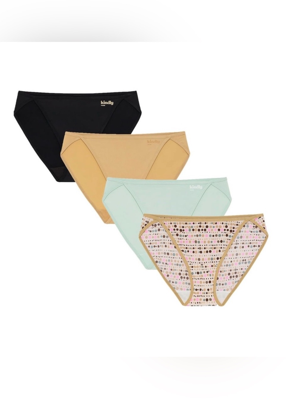 Kindly Yours 4 Pack High Leg Bikini Underwear